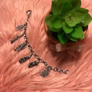 SALE! Chinese symbol silver charm bracket